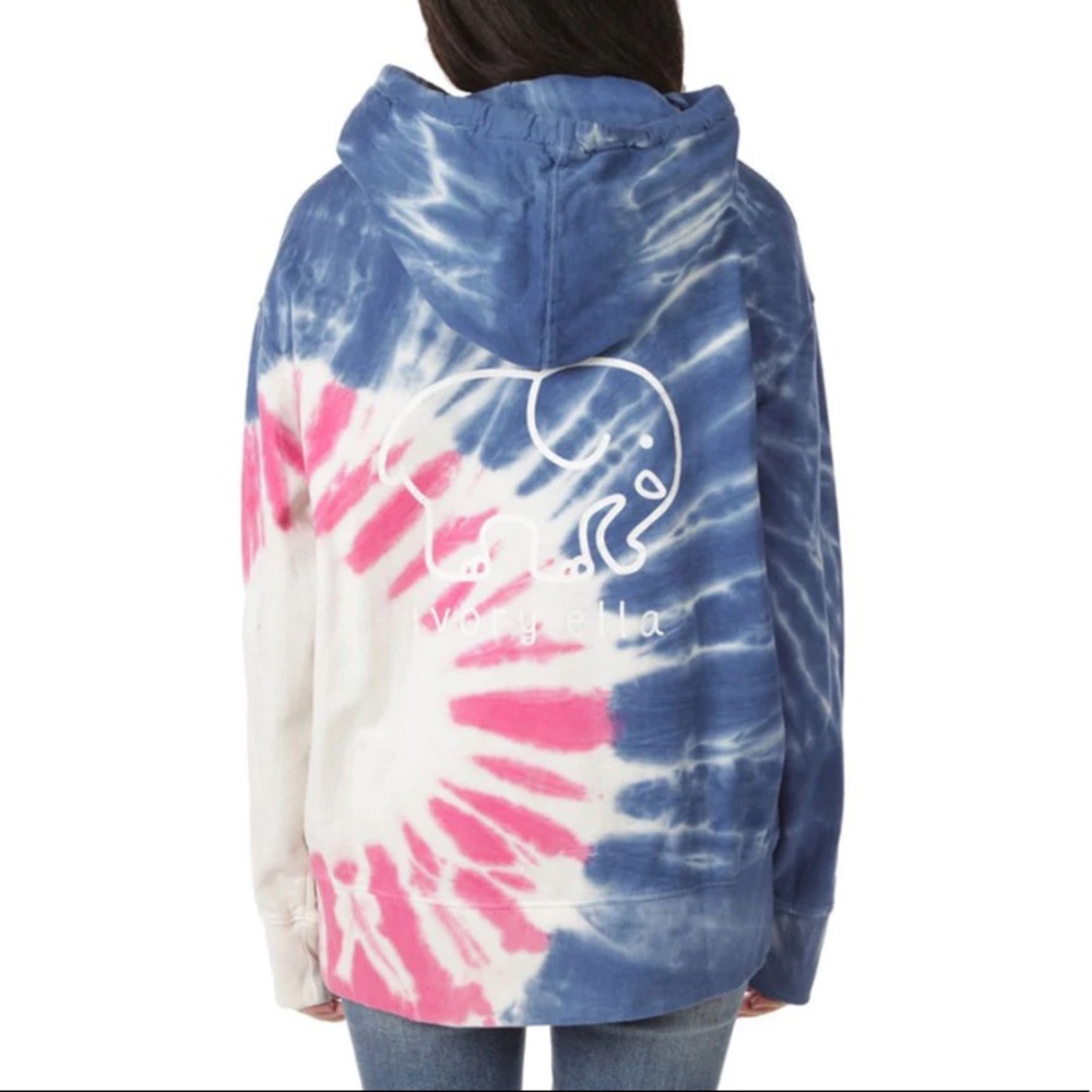 IVORY ELLA NWT - tie dye “Burst” oversized hoodie, size XS or S